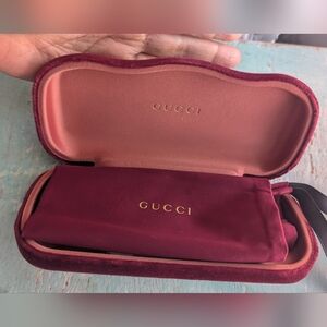 Gucci Deep Red Velvet Cosmetic Case